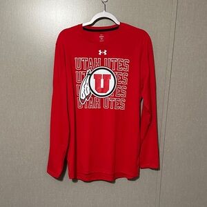 Under Armour Red Utah Utes Graphic Long Sleeve